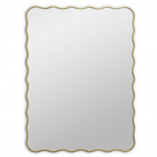 Зеркало в ванную 60 на 80 см в золотой волнистой раме Fancy Gold (Фэнси) Smal 60*80 см 